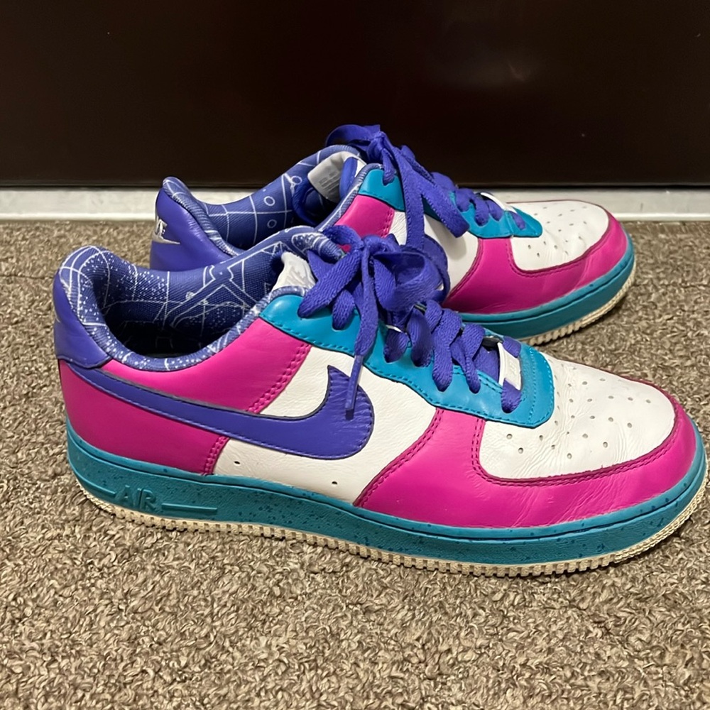 Nike ID Custom Air Force 1 - Purple/Blue Size 8